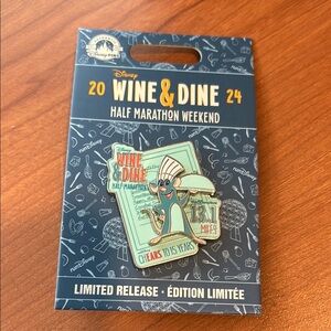 Authentic Disney Wine & Dine Half Marathon Pin 2024. LE